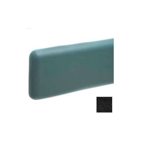 Pawling Wall Guard W/Rounded Top & Bottom Edges, Aluminum Retainer, 6"H x 12'L, Black WG-6-12-1